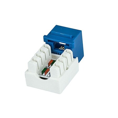Monoprice Cat5E Punch Down Keystone Jack, Blue 10042